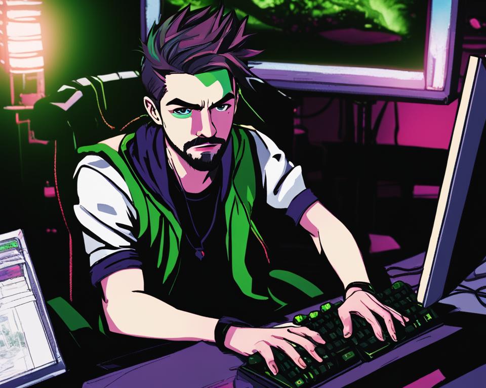Jacksepticeye playing a horror game